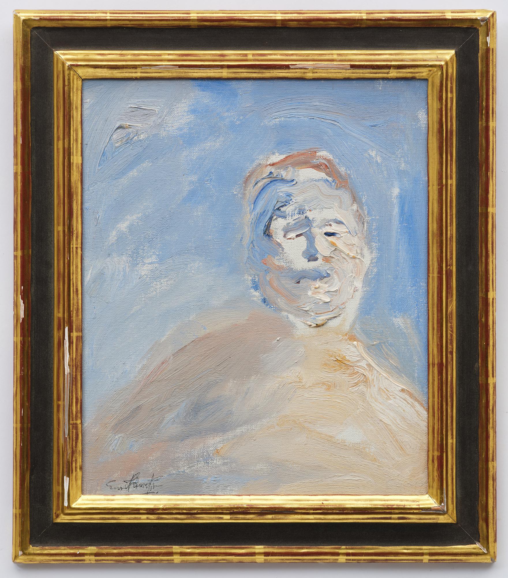 Evert Lundquist, Portrait in blue.