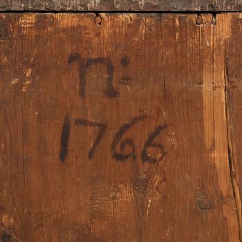 KUNGLIG BYRÅ, av Lars Nordin (mästare i Stockholm 1743-1773), ej signerad. Rokoko, 1760-tal.