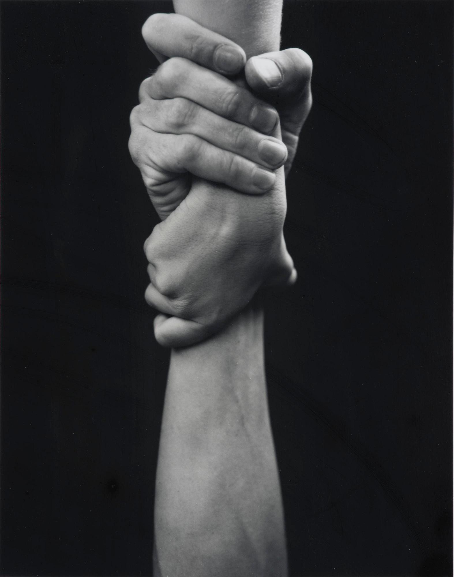 Arno Rafael Minkkinen, "Self-portrait with Daniel, Andover, 1987".