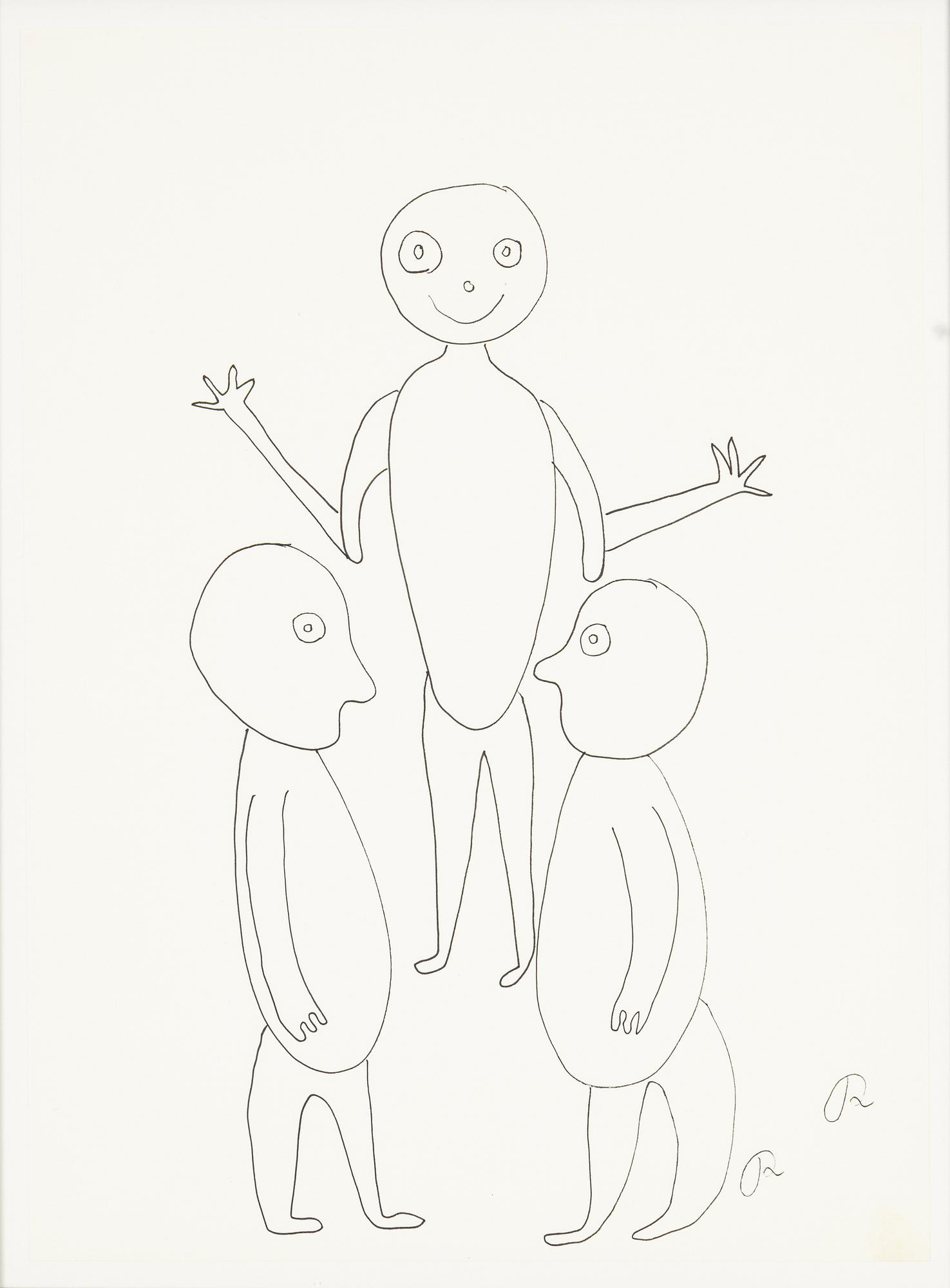 Roger Risberg, indian ink drawing, signed. Executed in 2008.