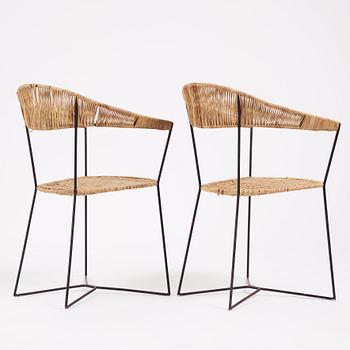 Eyjólfur Ágústsson, attributed, a pair of armchairs, Sweden 1950s.