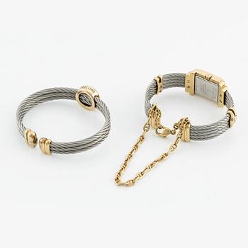 Philippe Charriol set with a necklace, a ring, a pair of earrings, a bracelet and a wristwatch.