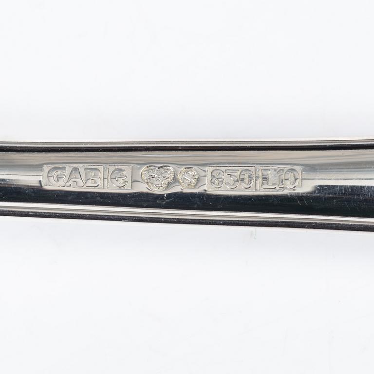 Bestickservis, 152 delar, silver, modell Svensk rund, GAB och Eskilstuna, Stockholm, 1962-90.