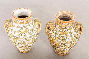 Two mid 20th century ceramic floor vases/urns, Firenze Italy.