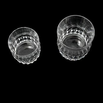GLAS, 6+6 st, "Silvia", Ingeborg Lundin, Orrefors, 1900-talets andra hälft.