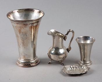 PARTI SILVER, 4 delar, 1800/1900-tal.