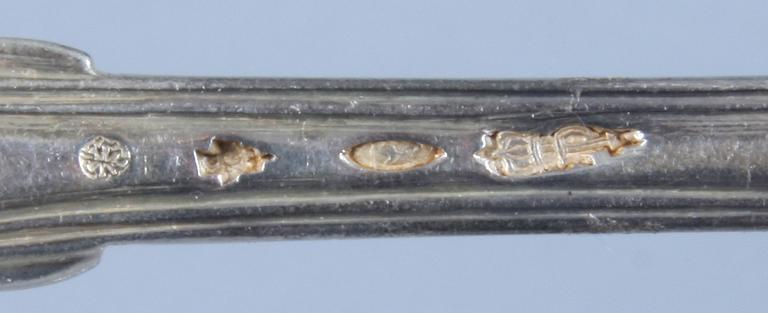 BESTICK, 38 delar, silver, Frankrike 1800/1900-tal.