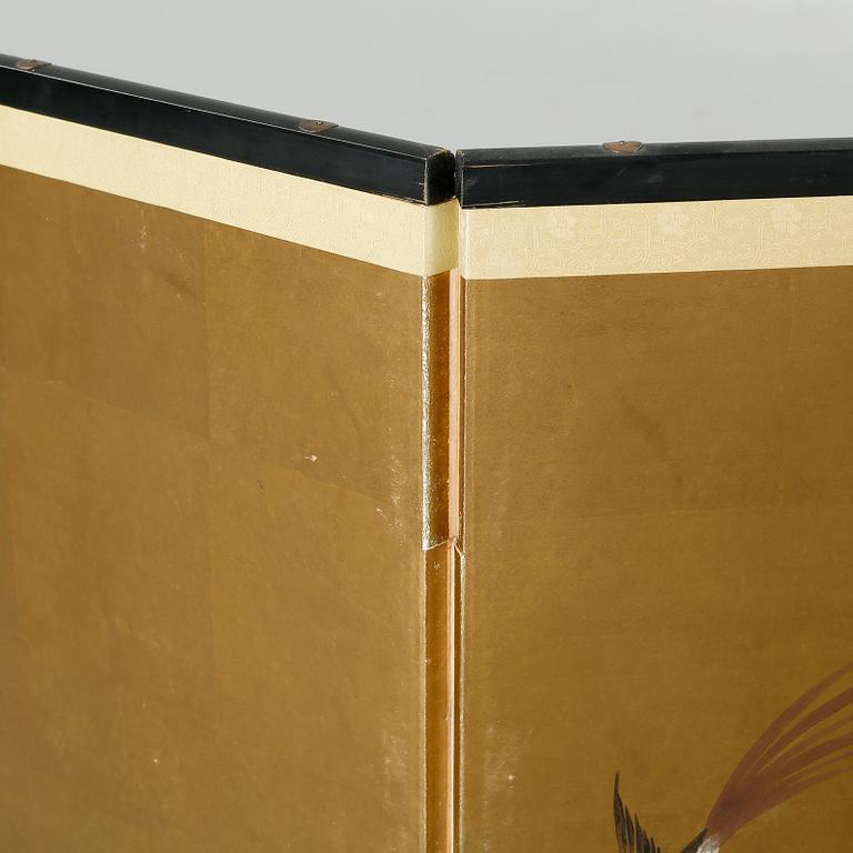 A Japanese folding screen, 20th century.