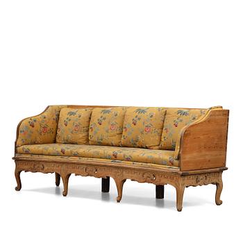 39. Trågsoffa, tillskriven Christopher Tietze (mästare i Stockholm 1764-91), Rokoko.