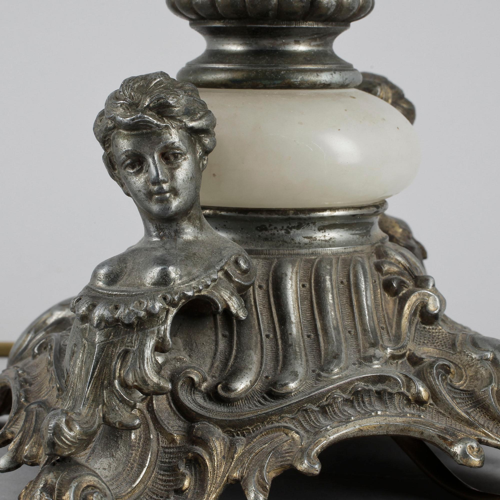 BORDSLAMPA, kolonnformad, tidigt 1900-tal.