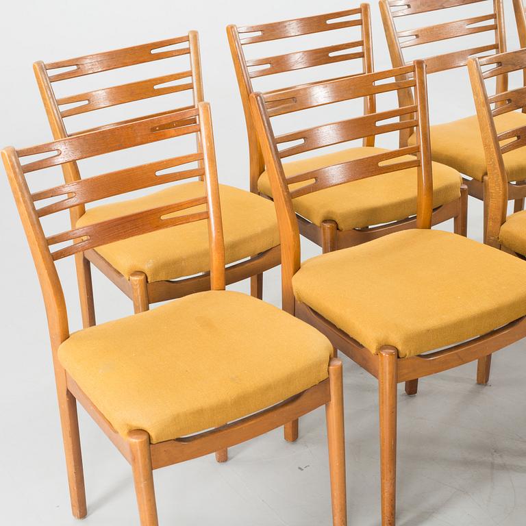 A SET OF 8 KLINT/DELLA CHAIRS BY IKEA. MIDDLE OF 20TH CENTURY.