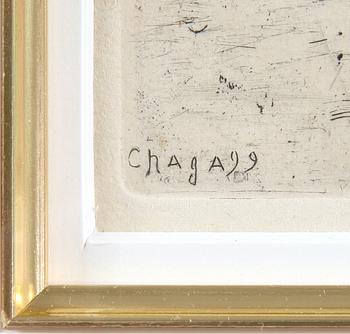 MARC CHAGALL, etsning, plåtsign.