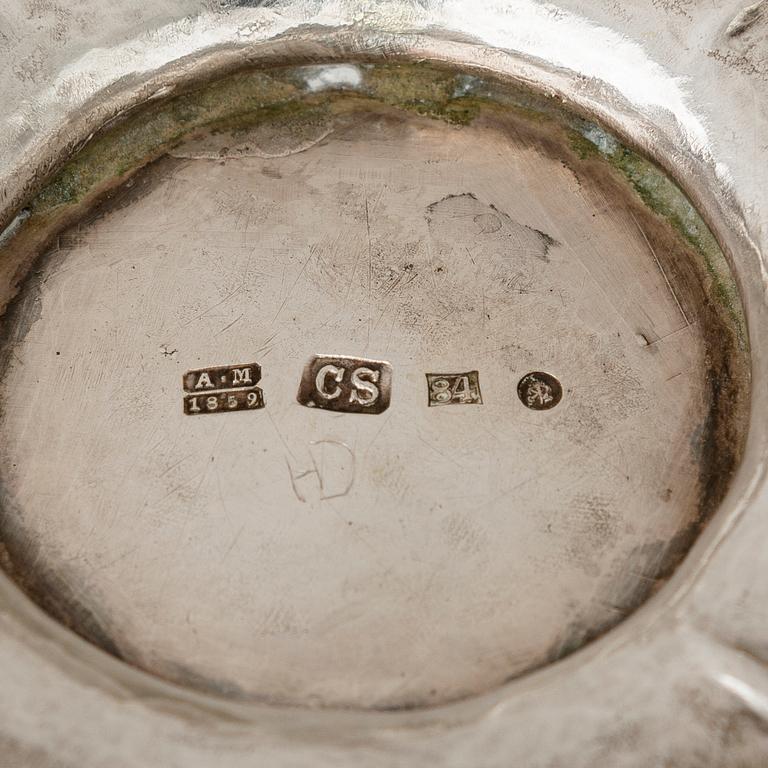 CARL SIEWERS, sockerskål, silver, S:t Petersburg 1859.