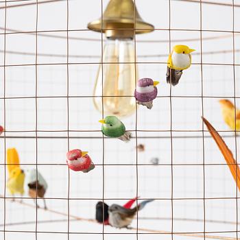 Mathieu Challières, a ceiling lamp, "Suspension Demi-Grande Volière", Challières, France.