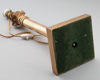 BORDSLAMPA, mässing, 1800-/1900-tal.