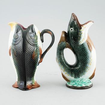 Two ceramic jugs made in late 19th century.