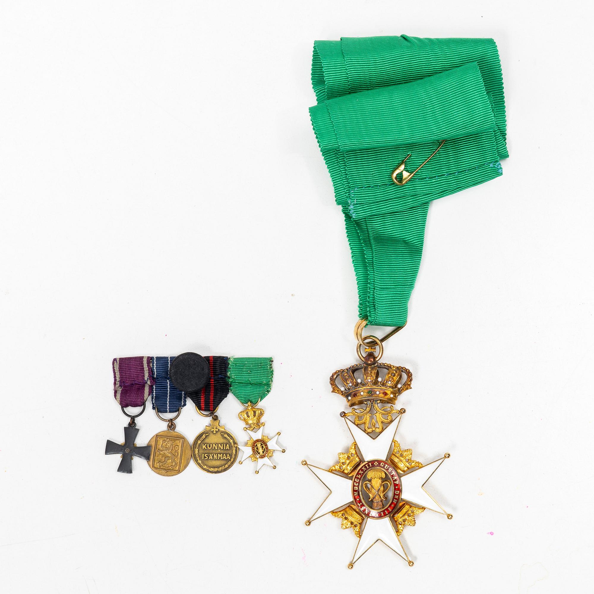 Order of the Vasa, Sweden, Commander's Cross, gold 18k.