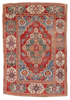 353. A 'Transylvanian' double-nische rug West Anatolian, 18th century, c. 190 x 130 cm.