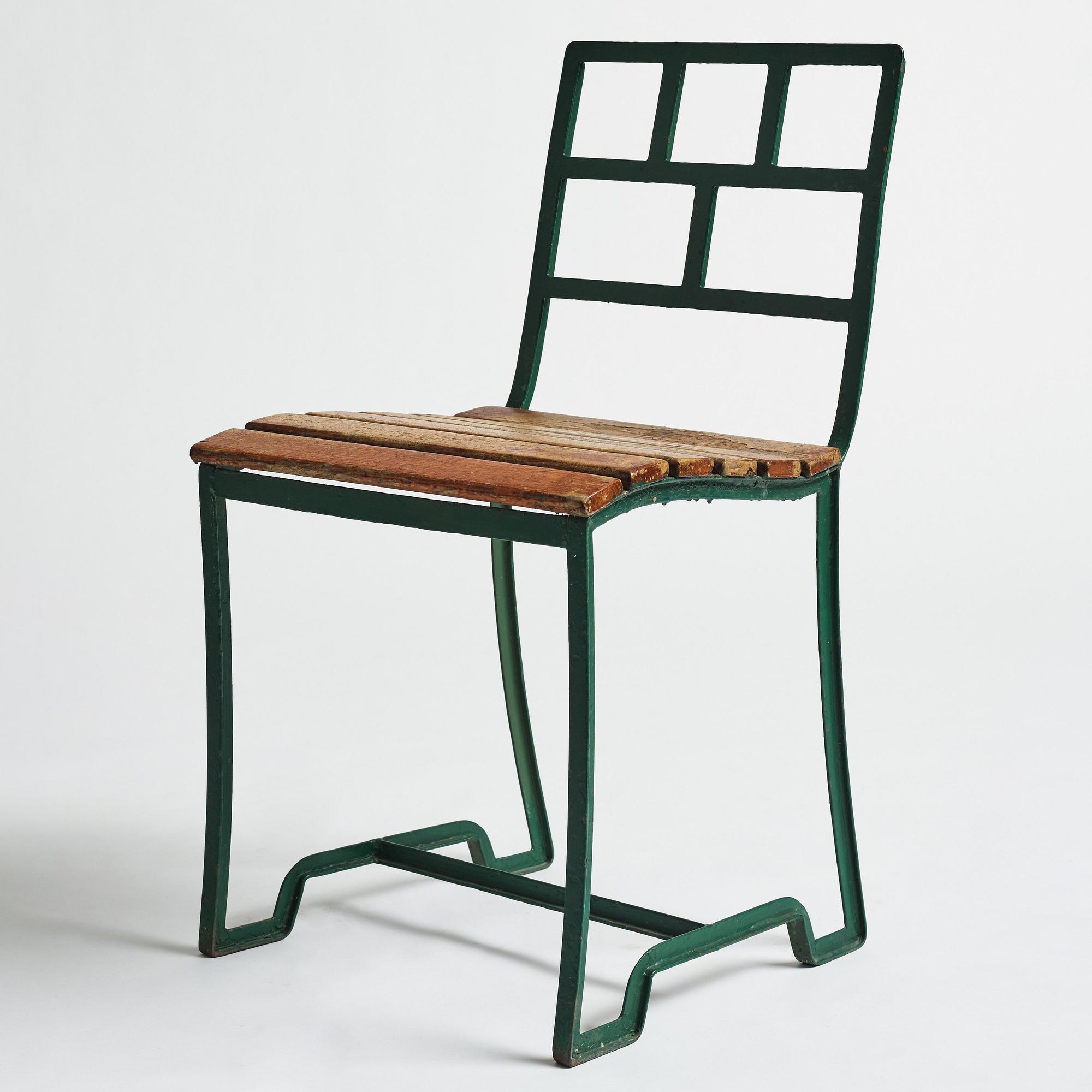 Carl Hörvik, trädgårdsstolar, fyra stycken, sannolikt Grythyttan, ca 1927-29, för Lindgården, Stockholm.