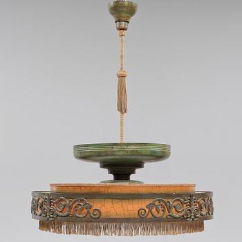 TAKLAMPA, art deco, 1900-talets första kvartal. Höjd 86 cm.