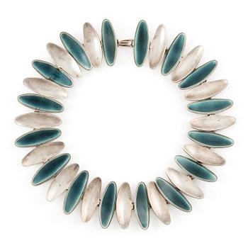 374. Atelier Borgila, a necklace, silver with enamel, Stockholm 1966.