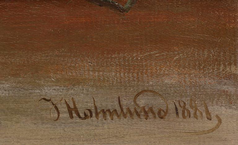 JOSEFINA HOLMLUND, olja på duk, signerad och daterad 1881.