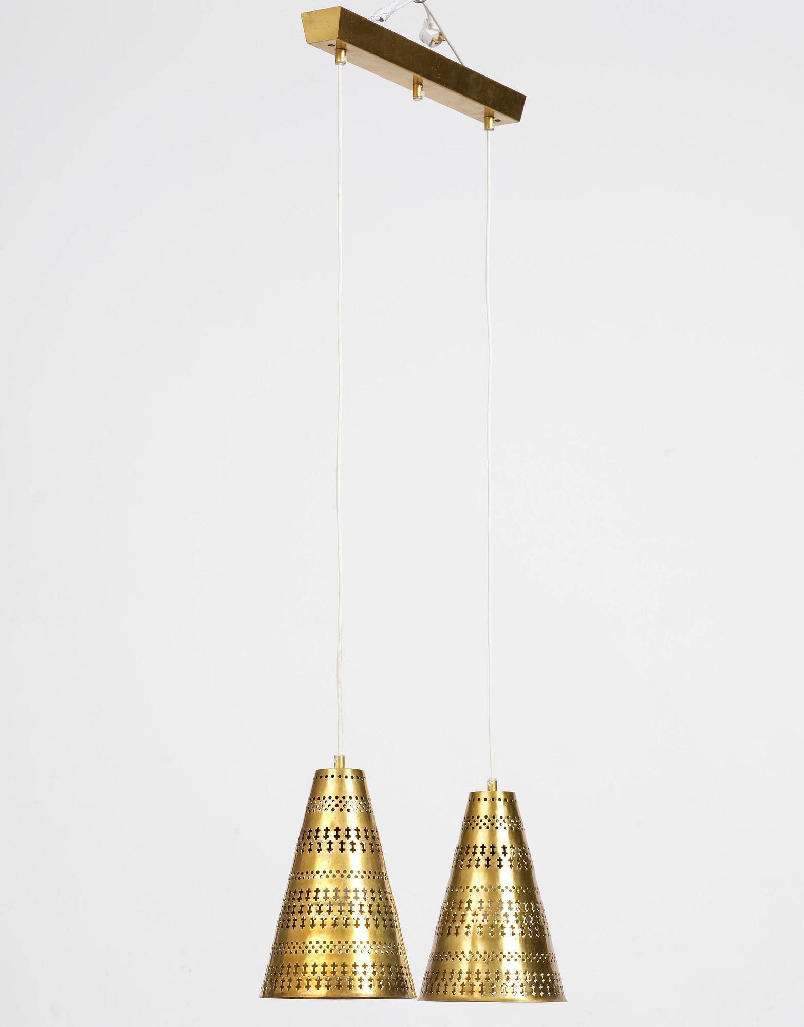 Hans Bergström, taklampa, modell 70, ateljé Lyktan, Åhus, 1950-tal.