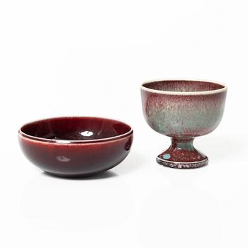 Stig Lindberg, four stoneware miniatures, Gustavsberg.
