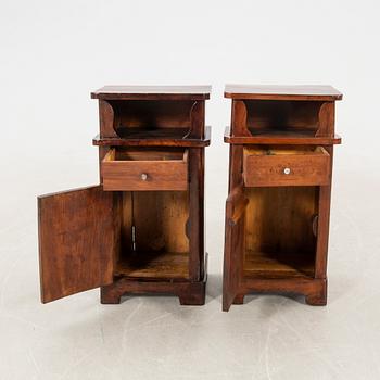 Bedside tables, a pair, 20th century.