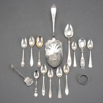 PARTI SILVER, bl a CG Hallberg, Stockholm 1961. Vikt ca 500  gram.