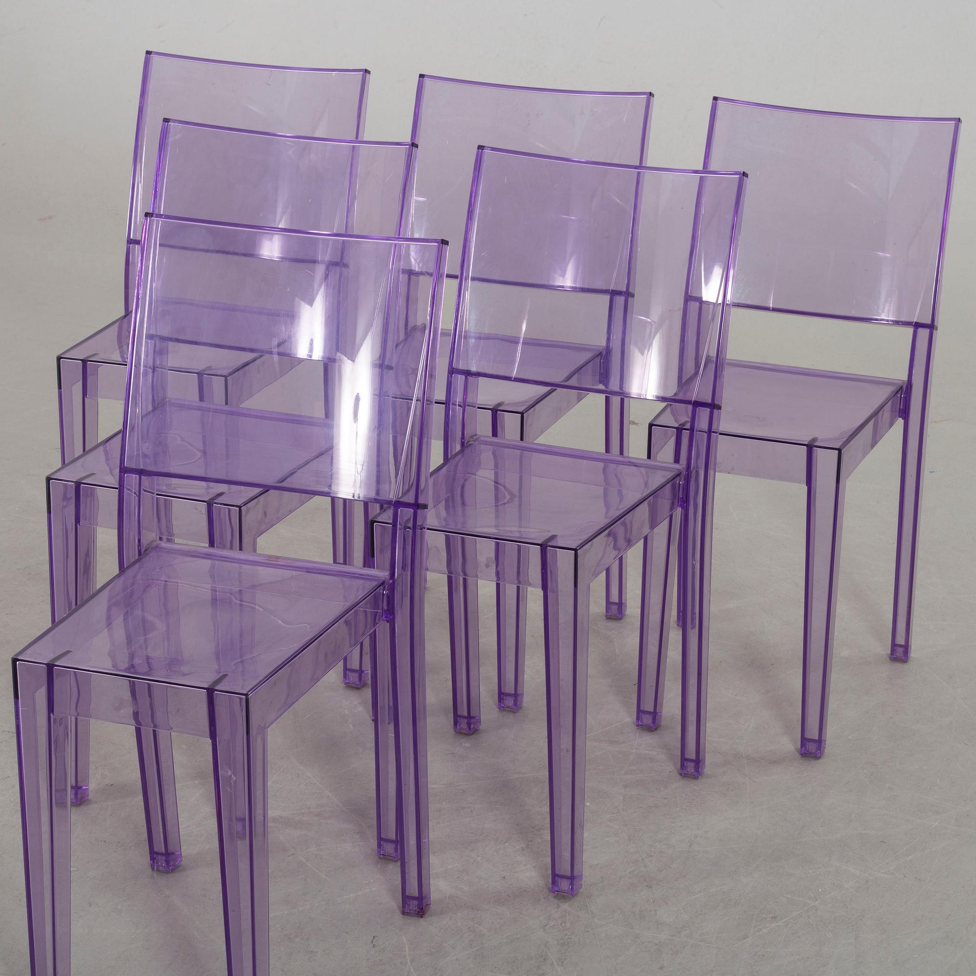 A SET OF 6 PHILIPPE STARCK "LA MARIE" CHAIRS BY KARTELL.