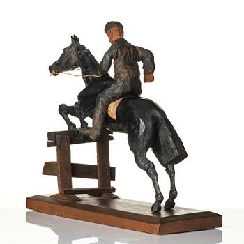 Axel Petersson Döderhultarn, Jockey on horseback.