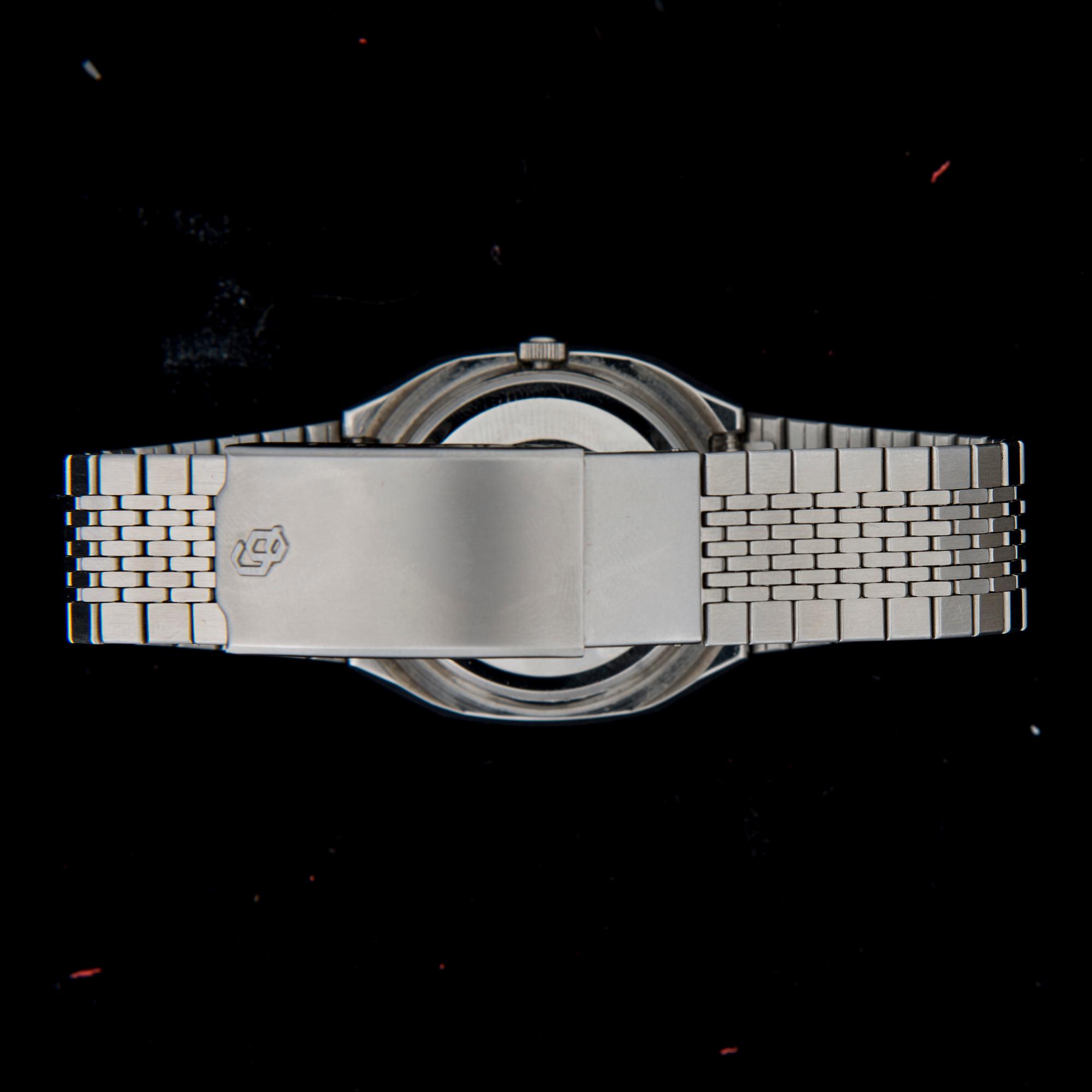 ARMBANDSUR, herr, Citizen Crystron. Stålarmband, original etui. 1900-talets senare hälft.