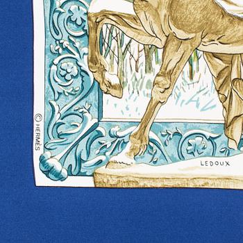 HERMÈS, 2 silk scarves, 'Nikko' & 'L'hiver'.