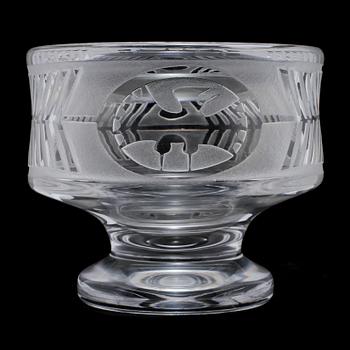 SKÅL, glas, Bertil Vallien, Boda Åfors, 1900-tal.