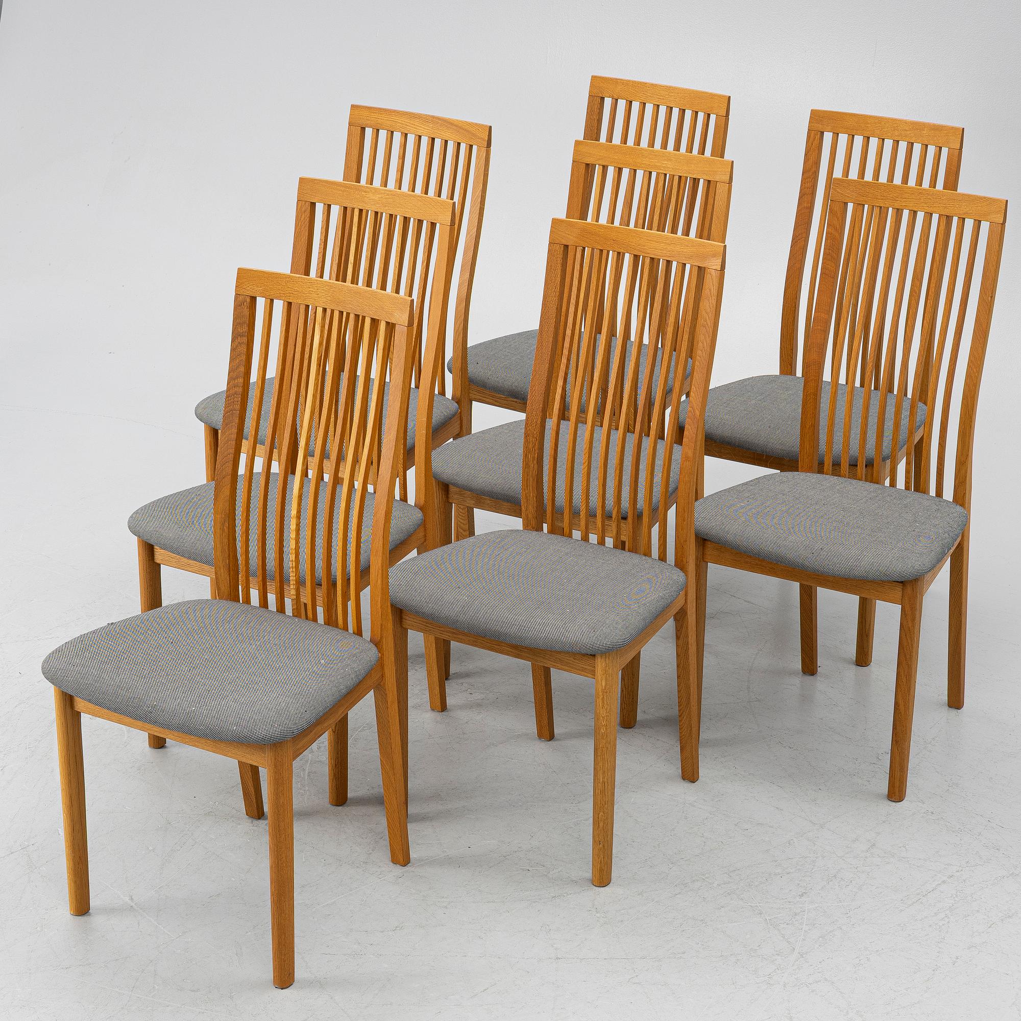 Höffer, eight chairs, Denmark.