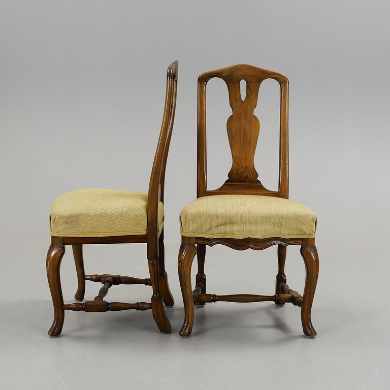 STOLAR, 6 st snarlika, barockstil, 1900-talets första hälft.