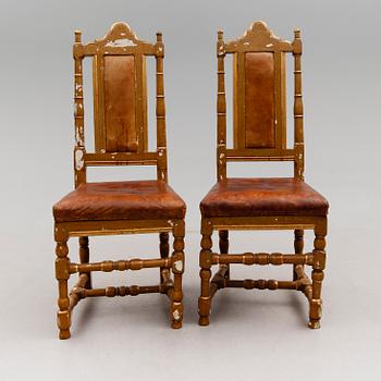 STOLAR, 1 par, barock, 1700-tal.