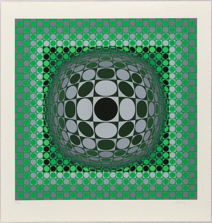 VICTOR VASARELY, färgserigrafier, 6 st, "Louisiana-mappen", signerade Vasarely och numrerade 202/275 med blyerts.