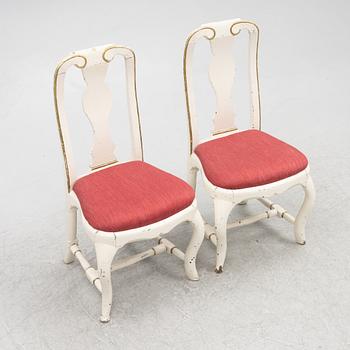 A pair of late Baroque chairs, mid 18th Century.
