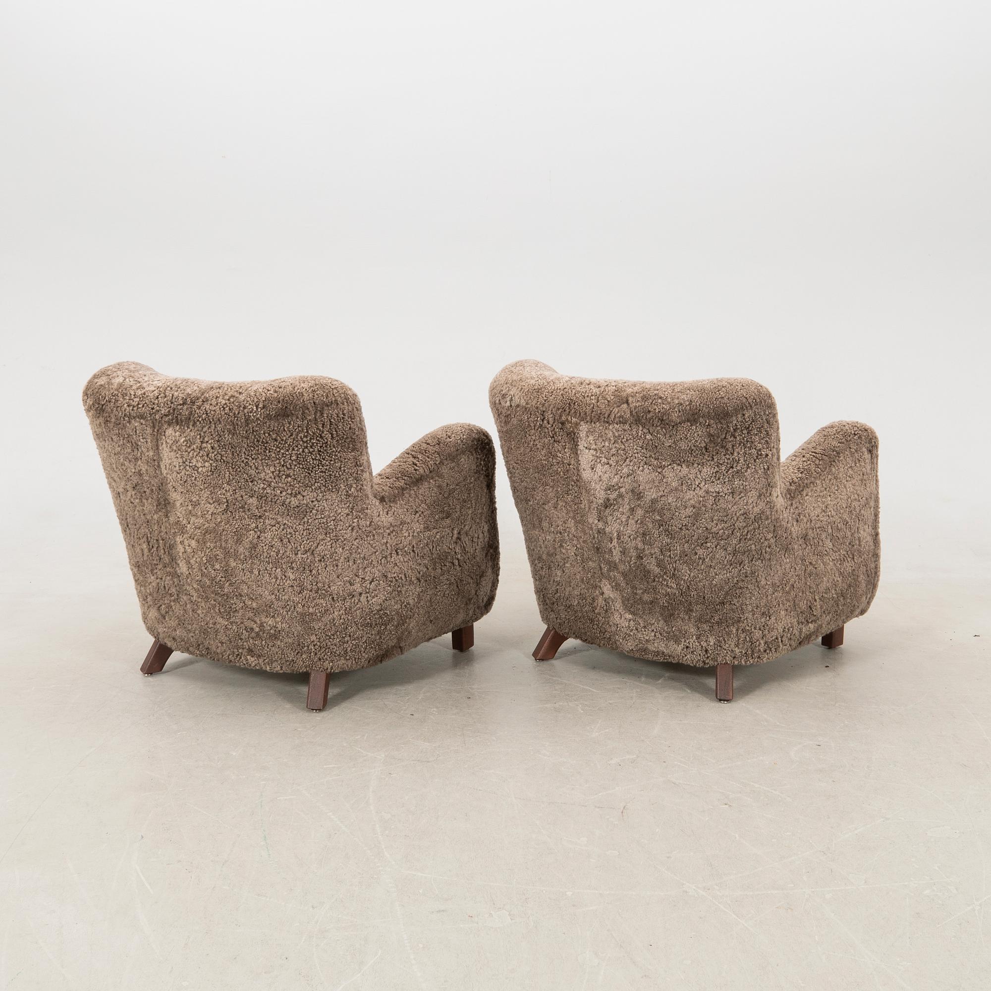 Armchairs, a pair, Denmark 1930s.