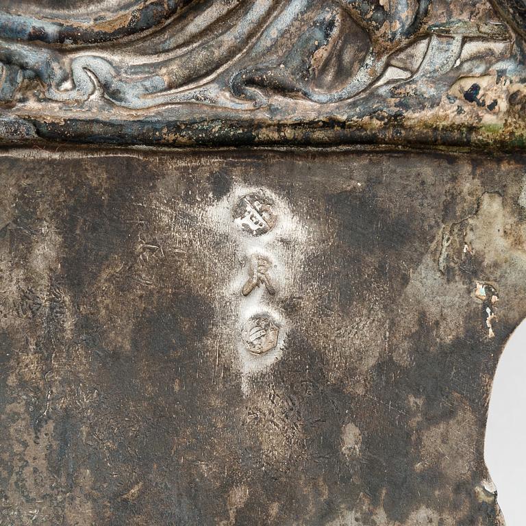 An early 19th century silver Venetian Holy Water bowl.