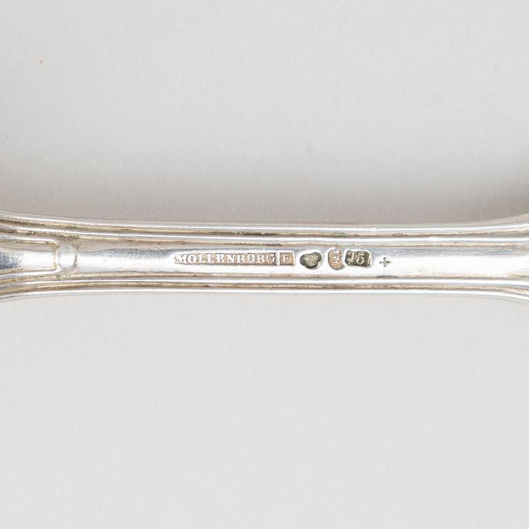 A Set of Swedish Silver Cutlery, 19th Century, (14 pcs).