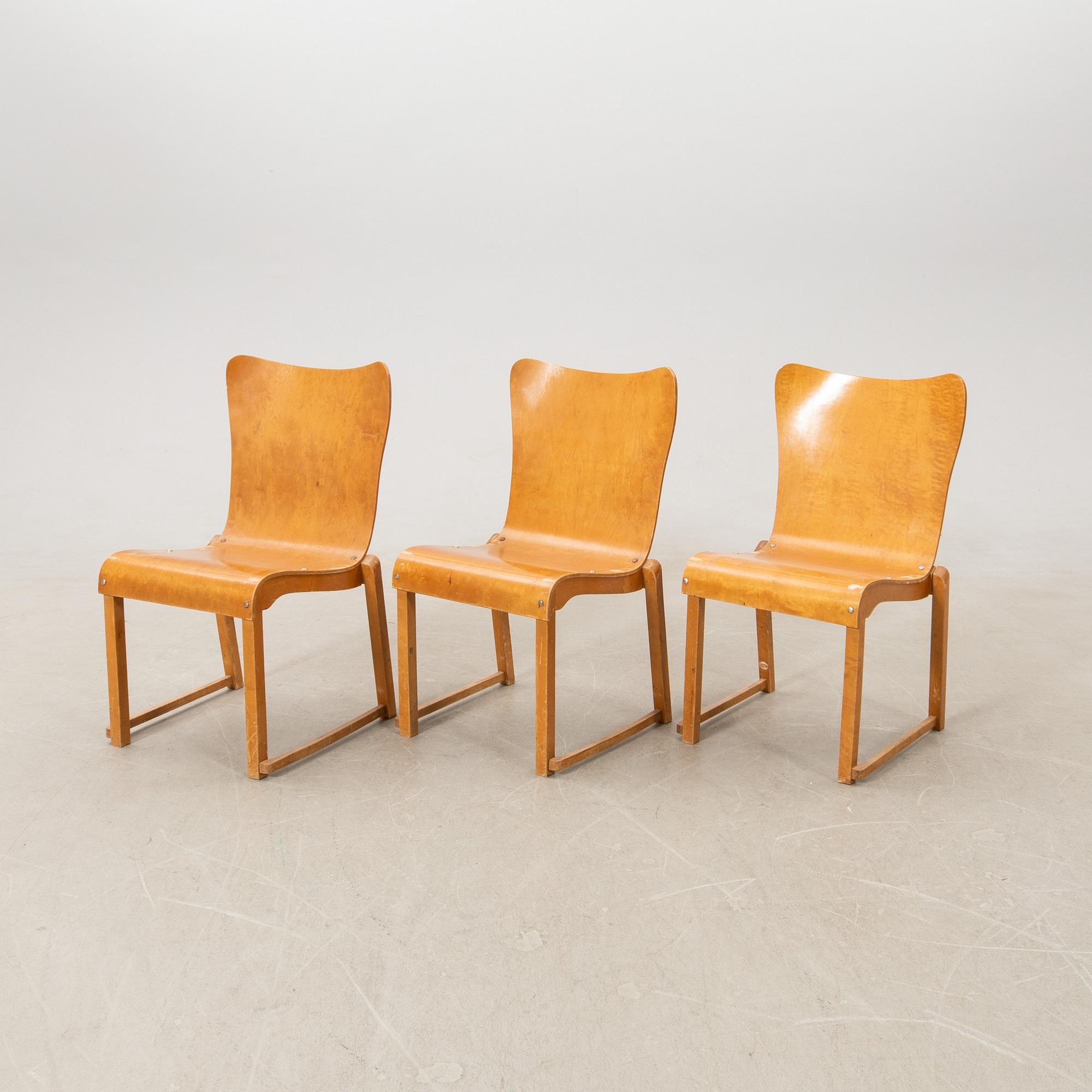 Axel Larsson,  stolar, 6 st, Svängsta Stilmöbler, 1900-talets mitt.