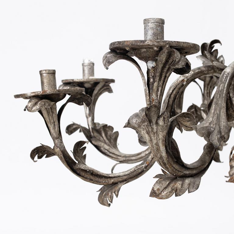 A Rococo style chandelier, France, 20th century.