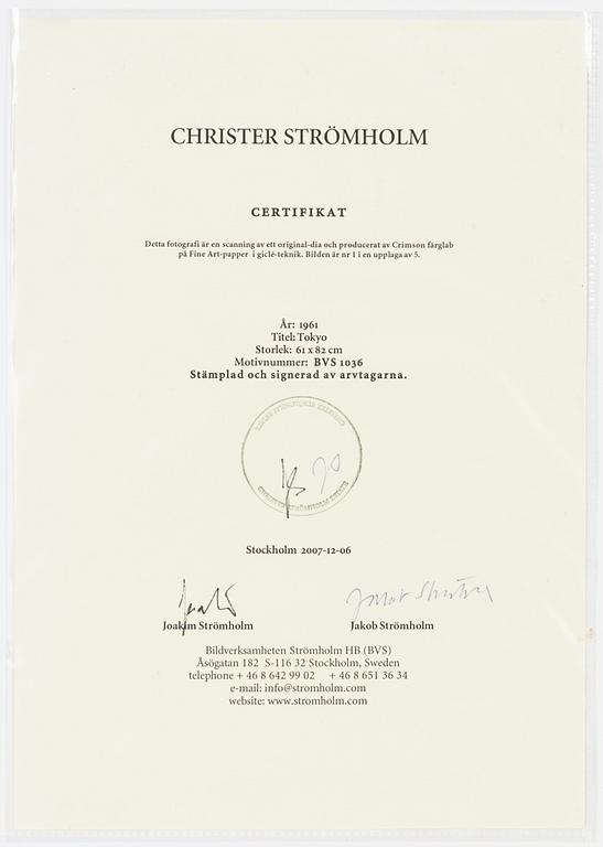 Christer Strömholm, "Tokyo", 1961.