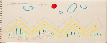 Madeleine Pyk, Sketchbook "One day in the Sahara, thought the Lejonson.....".