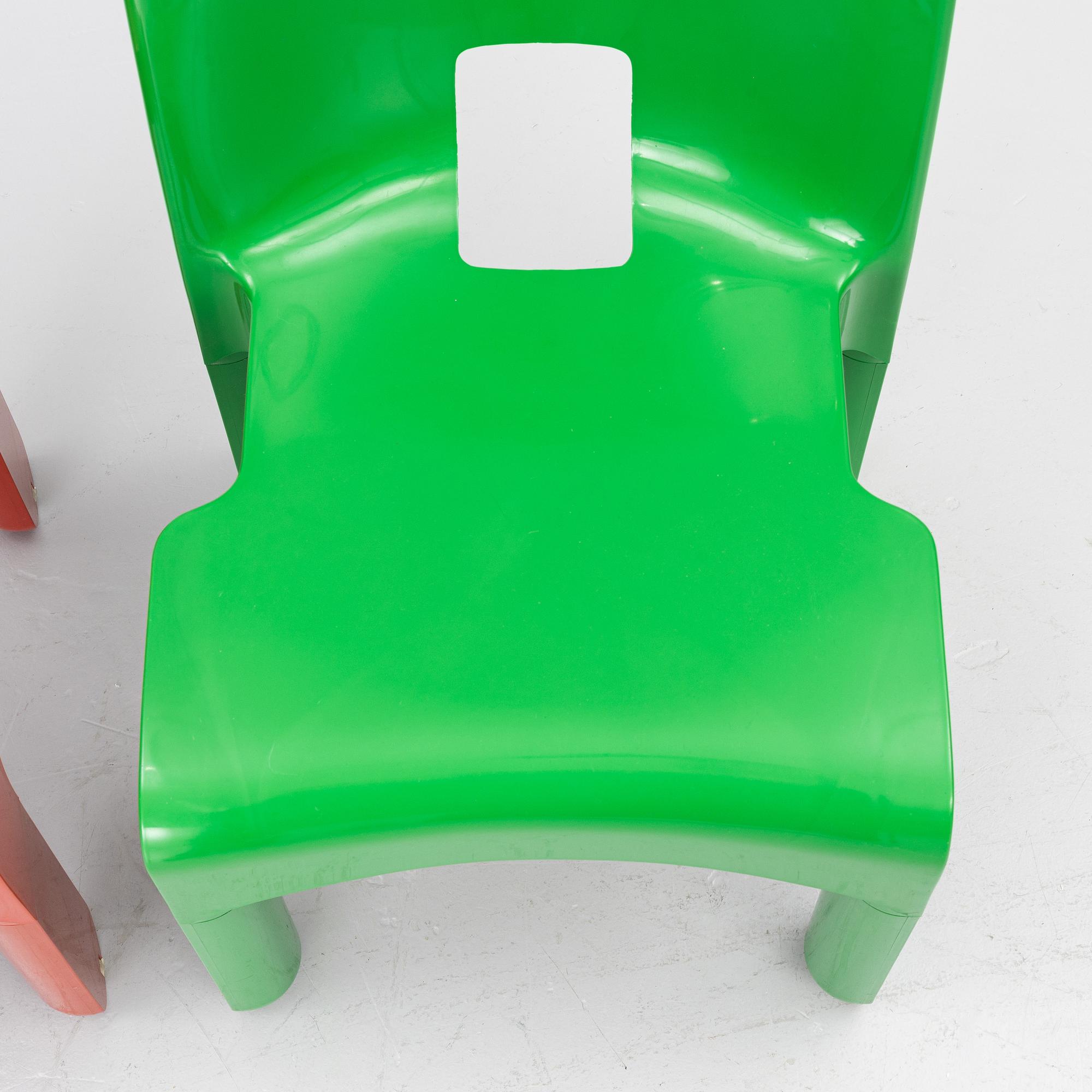 Joe Colombo, Chairs, a pair, "Universal", Kartell, second half of the 20th century.