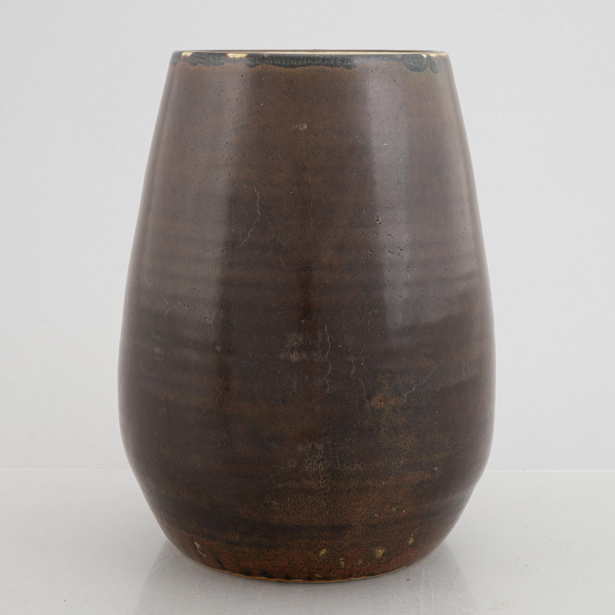 Carl-Harry Stålhane, a unique stoneware vase, Rörstrand 1960.