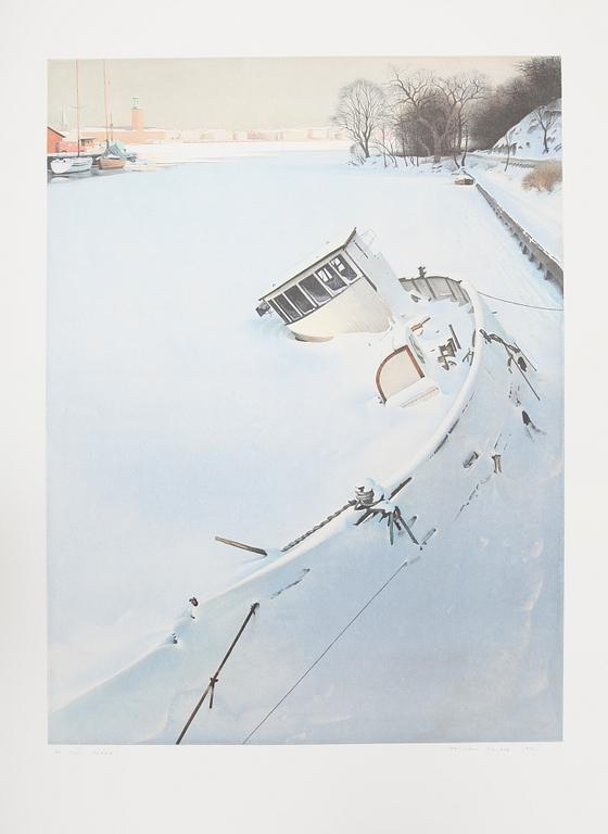 STANISLAW ZOLADZ, färglitografi, signerad och daterad 1991, provtryck.